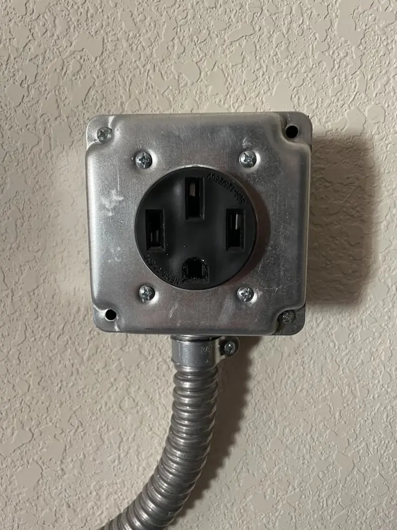NEMA 14-50 outlet installed for Smart Home Electrical in Breese